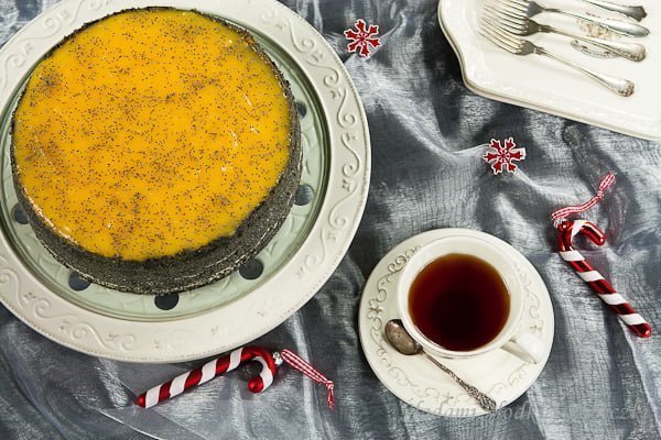 Sernik makowy z lemon curd | Poppy seed cheesecake with lemon curd
